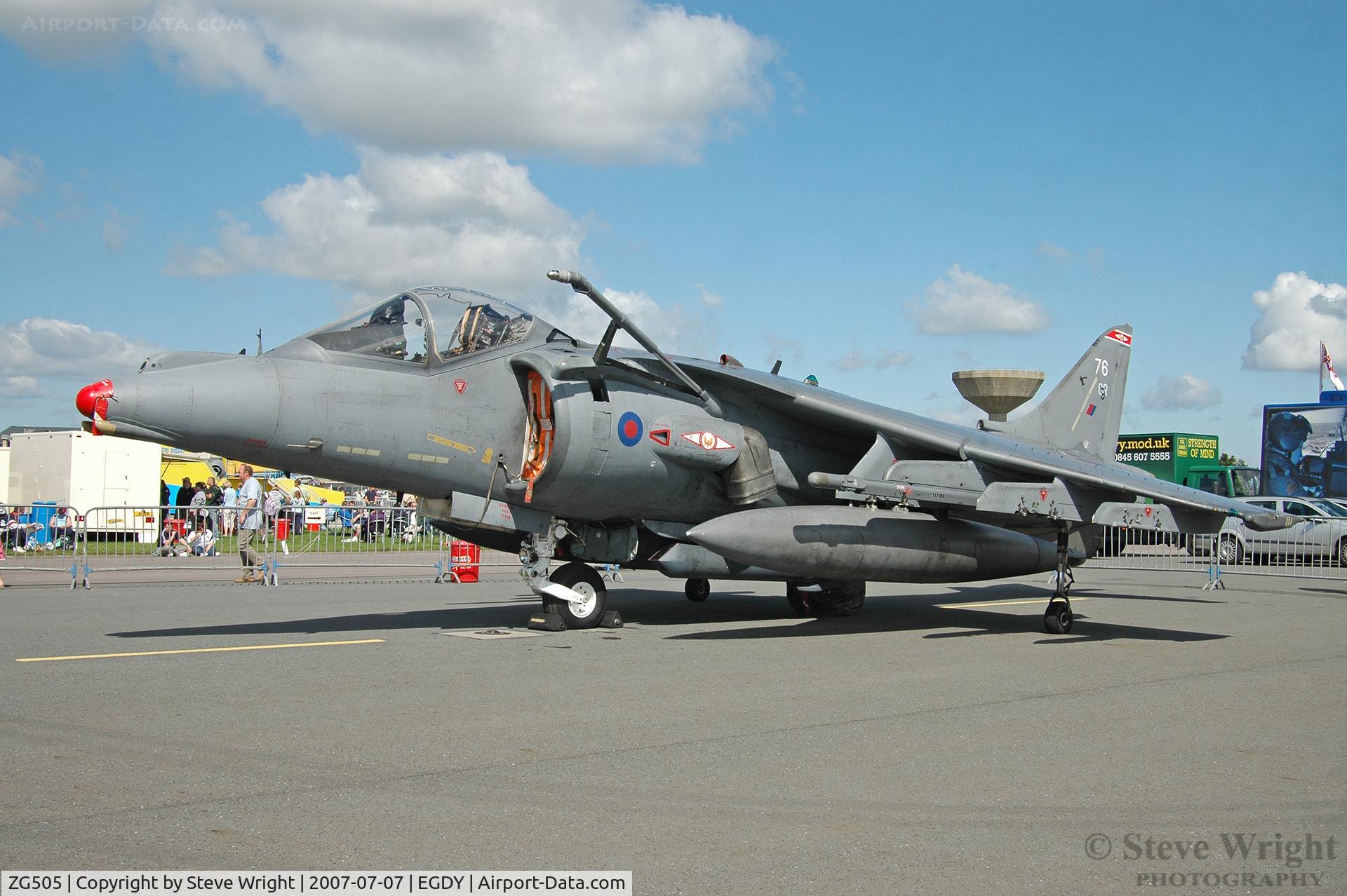 ZG505, British Aerospace Harrier GR.7 C/N P76, Yeovilton Air Day 2007 UK