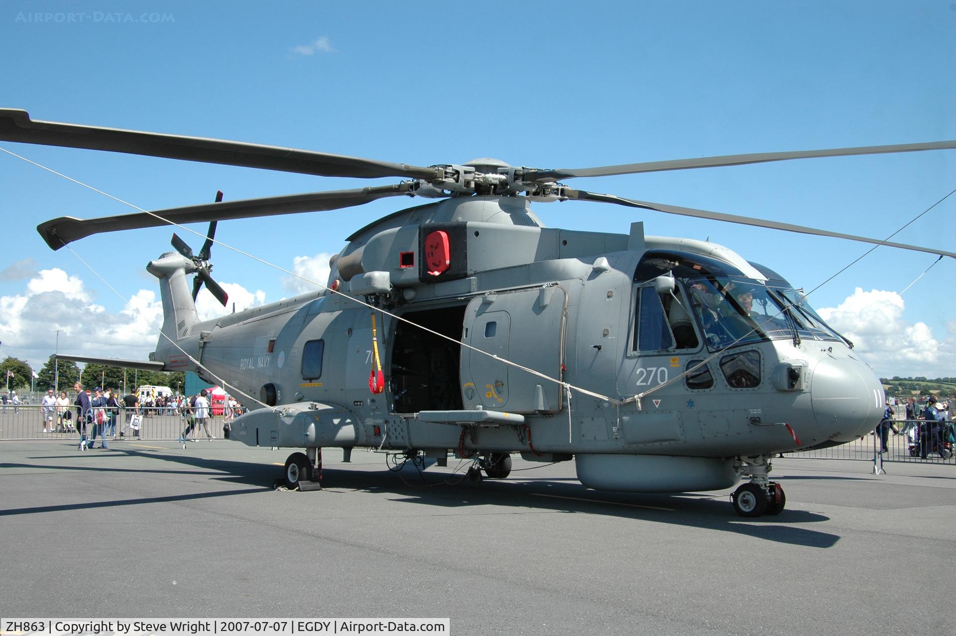ZH863, 2002 AgustaWestland EH-101 Merlin HM1 (Mk111) C/N 50175/RN43, Yeovilton Air Day 2007 UK