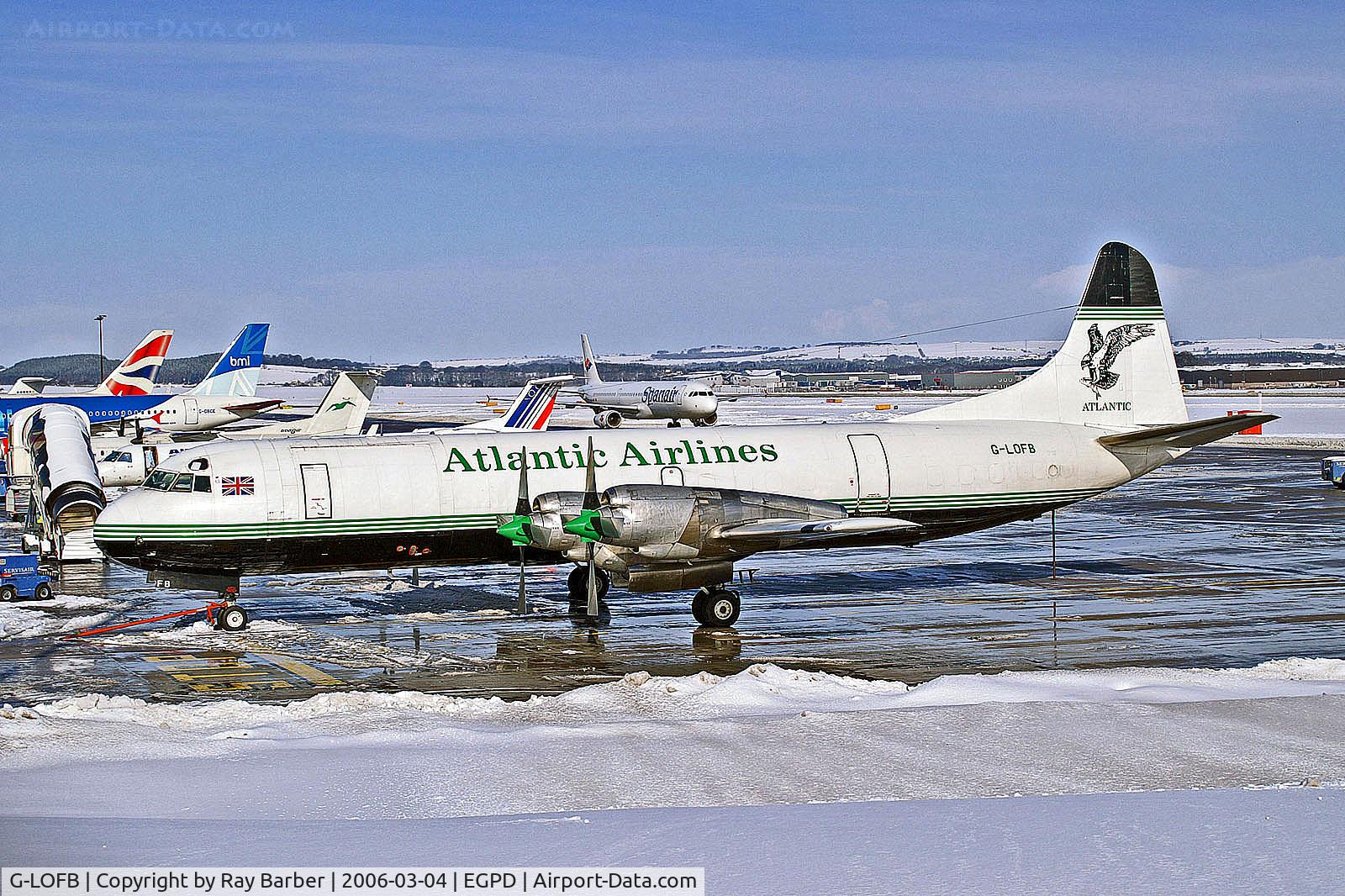 G-LOFB, 1961 Lockheed L-188C(F) Electra C/N 1131, G-LOFB   Lockheed L-188CF Electra [1131] (Atlantic Airlines) Aberdeen-Dyce~G 04/03/2006