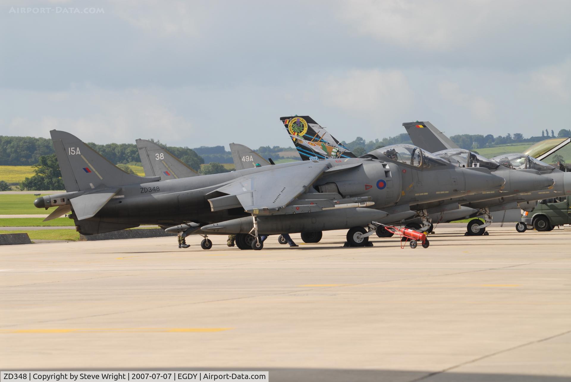 ZD348, 1988 British Aerospace Harrier GR.5 C/N P15, Yeovilton Air Day 2007 UK