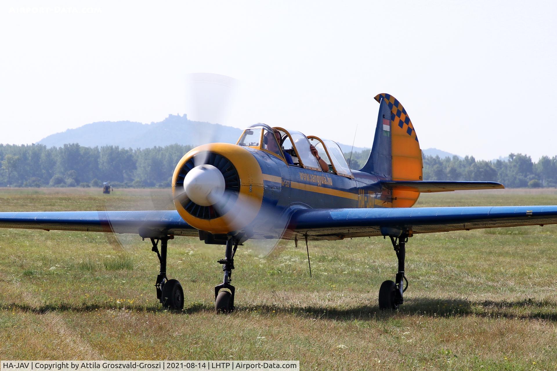 HA-JAV, 1985 Yakovlev (Aerostar) Yak-52 C/N 856008, LHTP - Tapolca Airport, Hungary