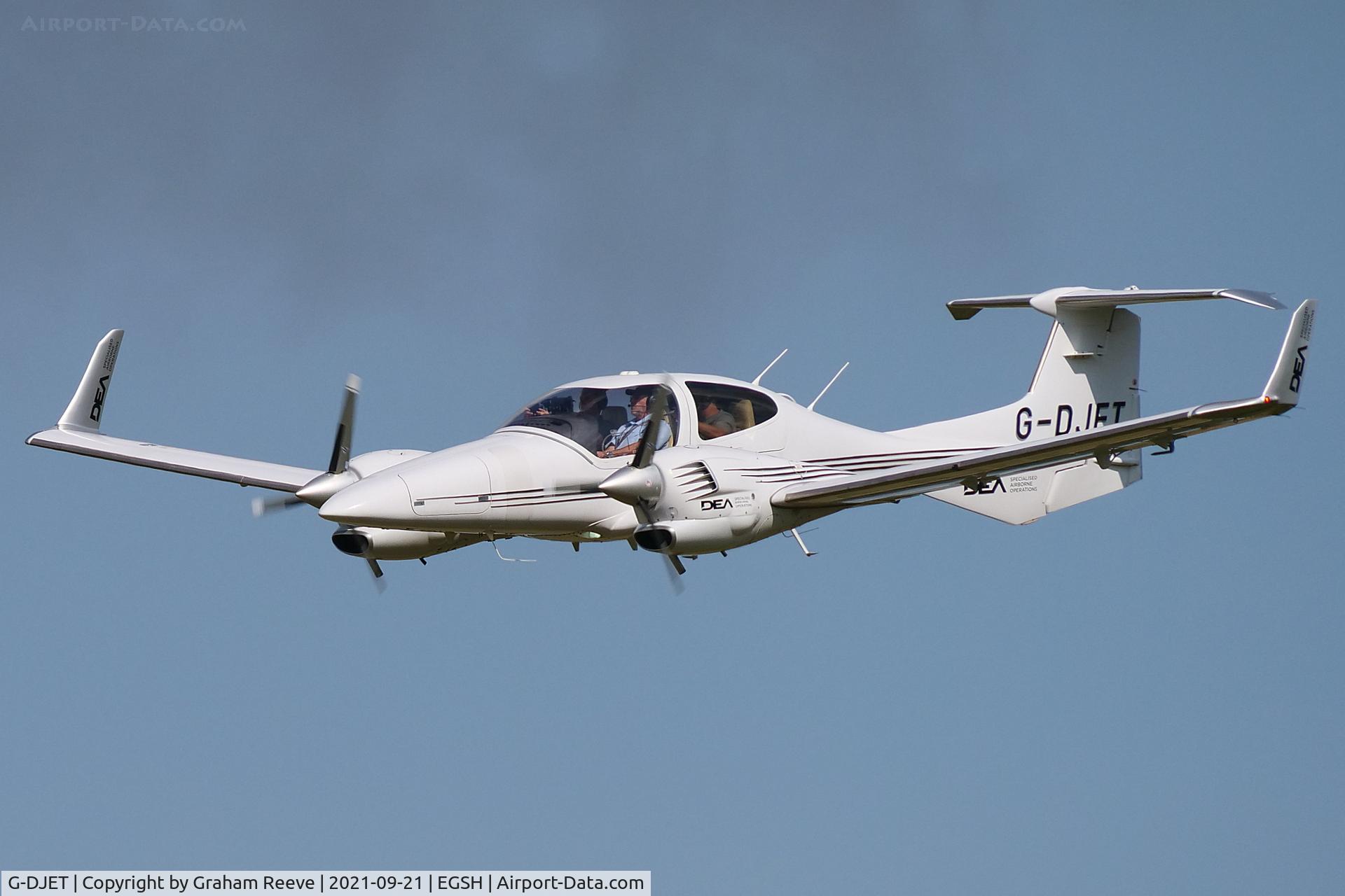 G-DJET, 2006 Diamond DA-42 Twin Star C/N 42.122, Checking ILS on runway 27.