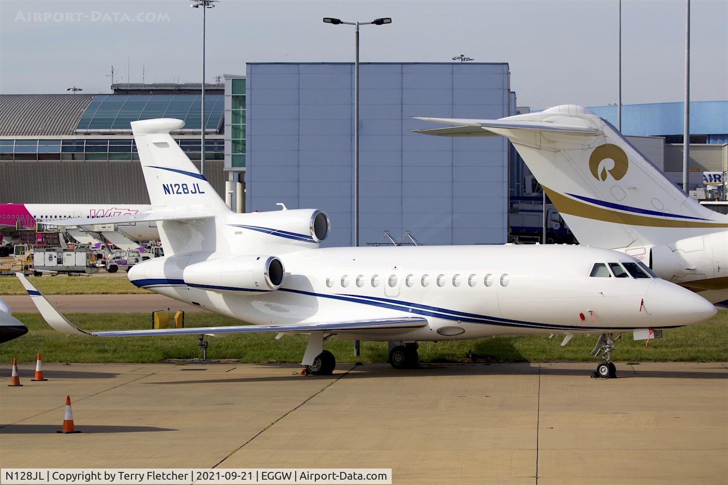 N128JL, 1999 Dassault Falcon 900EX C/N 44, At Luton