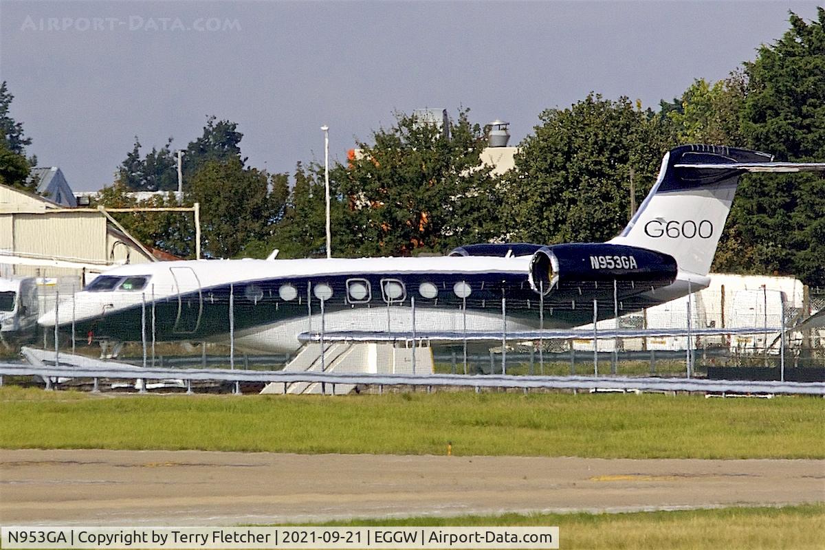 N953GA, 2021 Gulfstream Aerospace GVII-G600 C/N 73053, At Luton