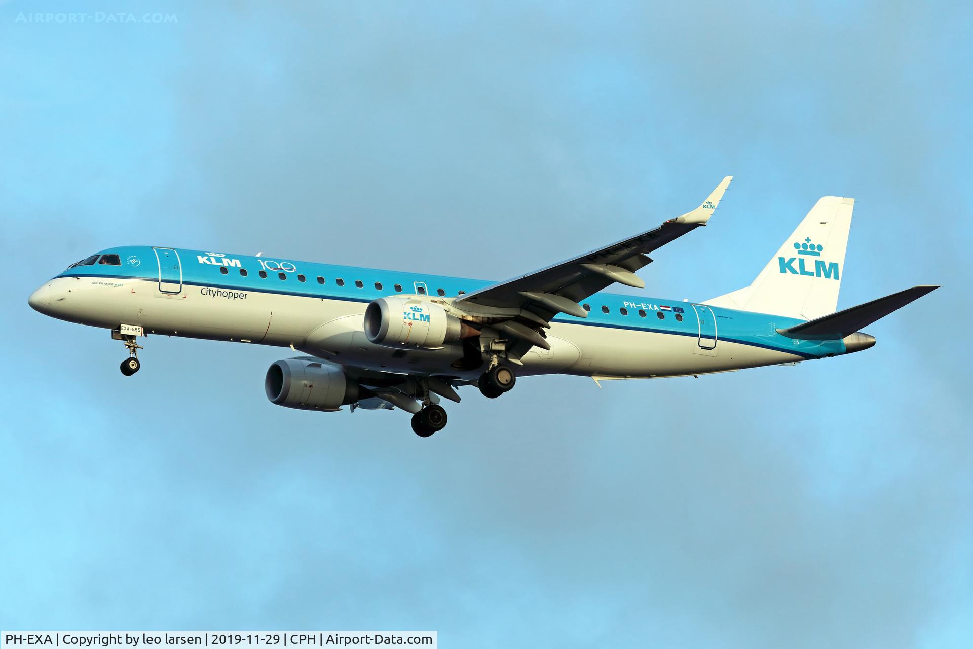 PH-EXA, 2013 Embraer 190LR (ERJ-190-100LR) C/N 19000655, Copenhagen 29.11.2019