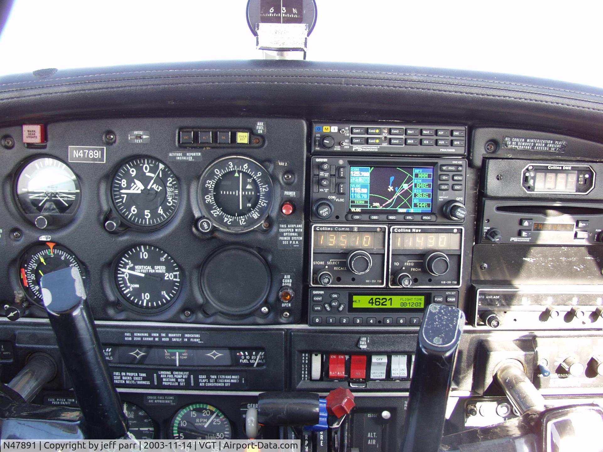 N47891, Piper PA-28R-201T Cherokee Arrow III C/N 28R-7803035, here is what the panel looked like in 2003