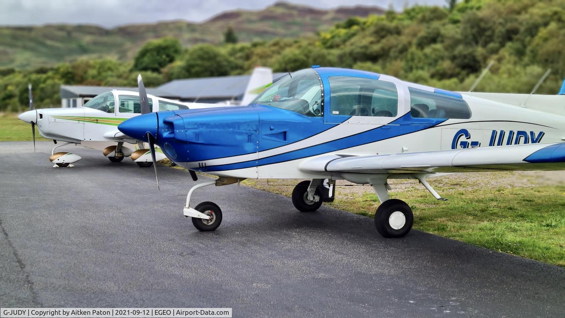 G-JUDY, 1978 Grumman American AA-5A Cheetah C/N AA5A-0620, G-JUDY lunch stop at Oban