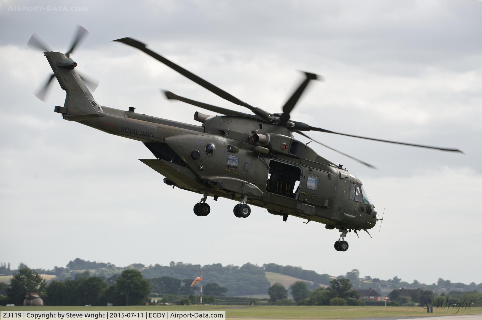 ZJ119, AgustaWestland EH-101 Merlin HC3 (Mk411) C/N 50075/RAF03, RNAS Yeovilton Air Day 2015 UK