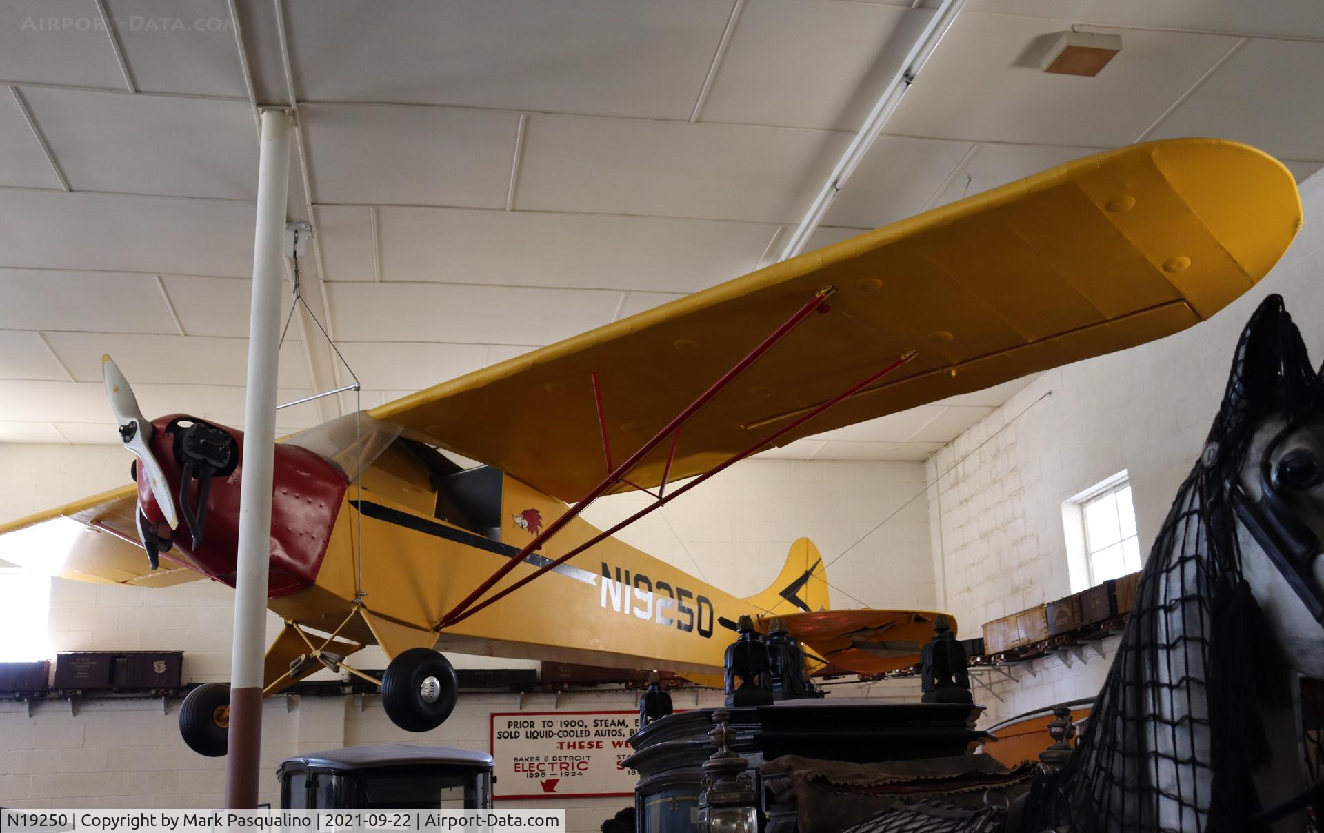 N19250, 1937 Taylor J-2 Cub C/N 1650, Taylor J-2 Located at Pioneer Village Minden, Nebraska