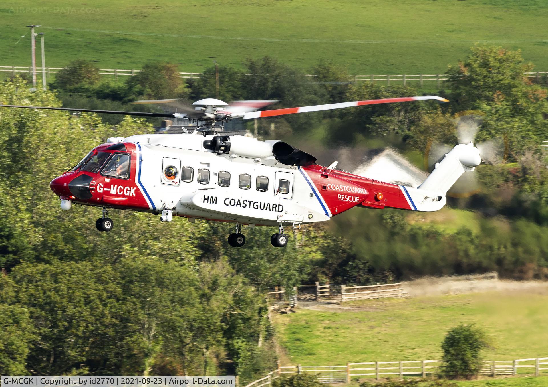 G-MCGK, 2014 Sikorsky S-92A C/N 920251, Routing to Aberystwyth HLS
