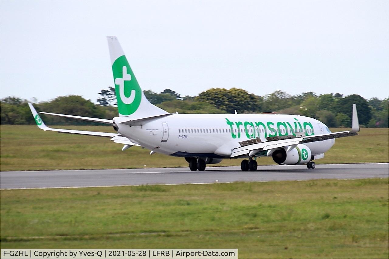 F-GZHL, 2014 Boeing 737-8K2 C/N 37791, Boeing 737-8K2, Take off run rw 07R, Brest-Bretagne Airport (LFRB-BES)