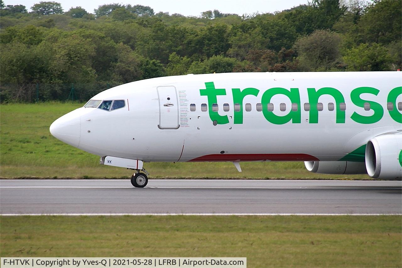 F-HTVK, 2008 Boeing 737-84P C/N 2570, Boeing 737-84P, Taxiing rwy 07R, Brest-Bretagne Airport (LFRB-BES)
