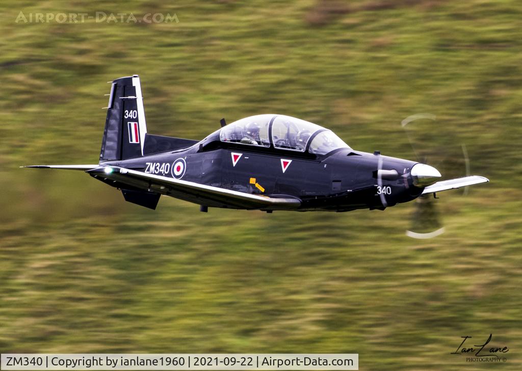 ZM340, 2020 Beechcraft T-6C Texan T.1 C/N PM-137, Low level in Wales