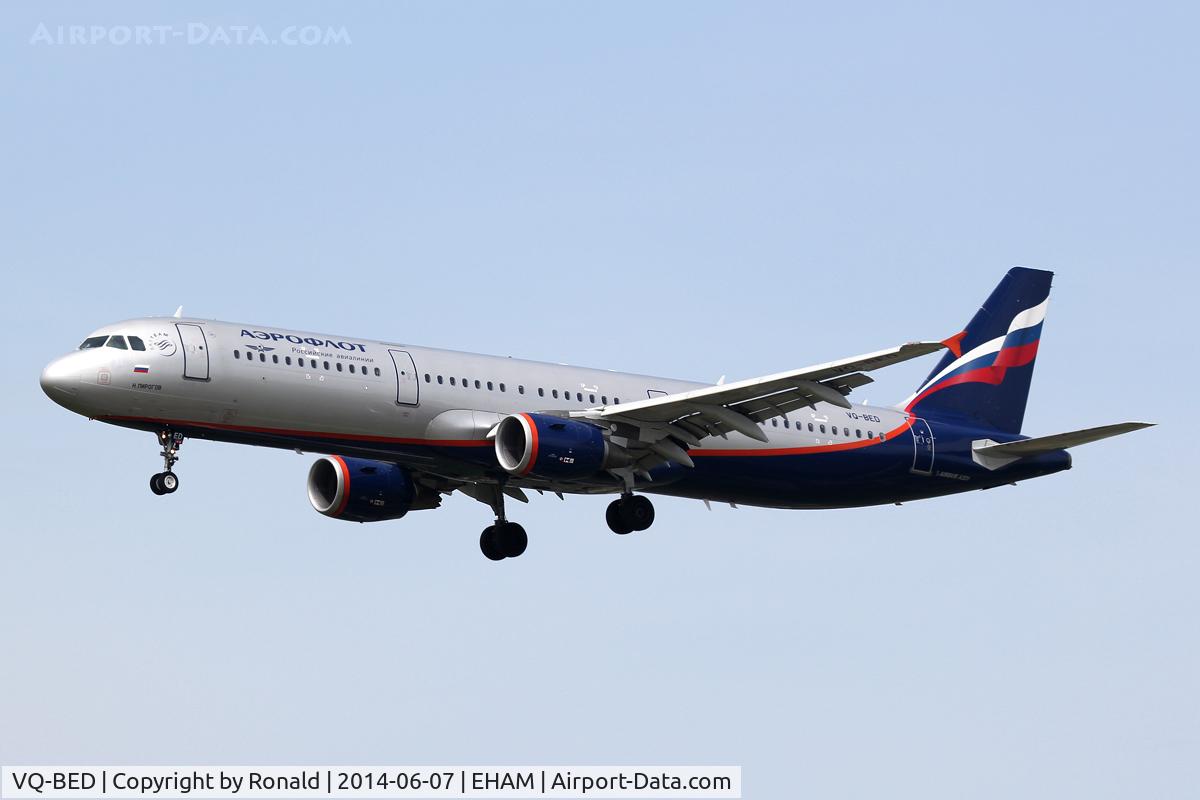 VQ-BED, 2009 Airbus A321-213 C/N 4074, at spl