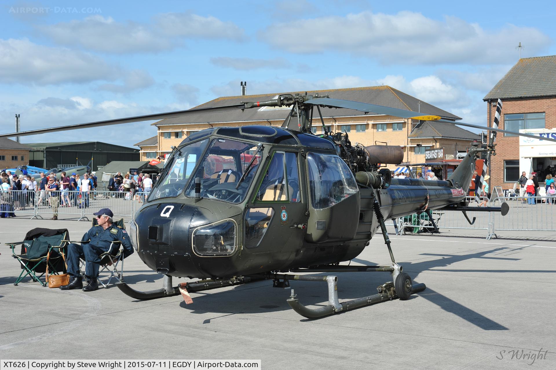 XT626, 1966 Westland Scout AH.1 C/N F9632, RNAS Yeovilton Air Day 2015 UK