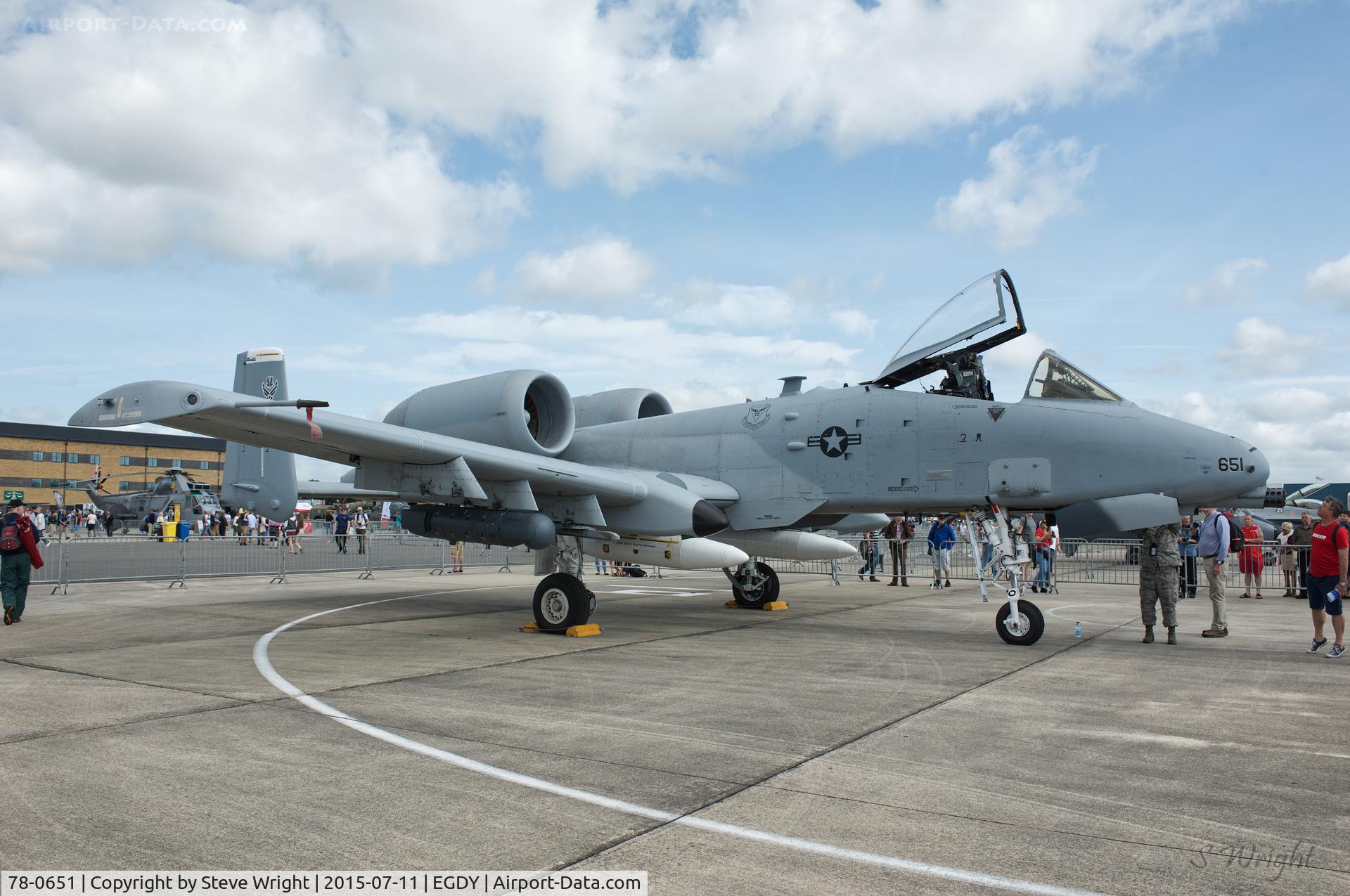 78-0651, 1978 Fairchild Republic A-10C Thunderbolt II C/N A10-0271, RNAS Yeovilton Air Day 2015 UK