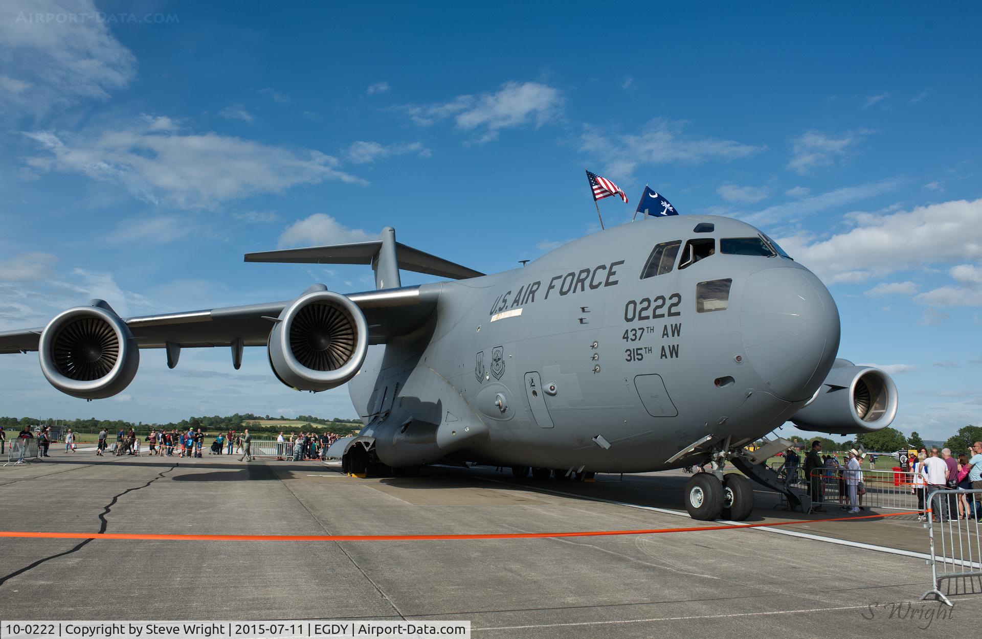 10-0222, 2010 Boeing C-17A Globemaster III C/N P-222, RNAS Yeovilton Air Day 2015 UK