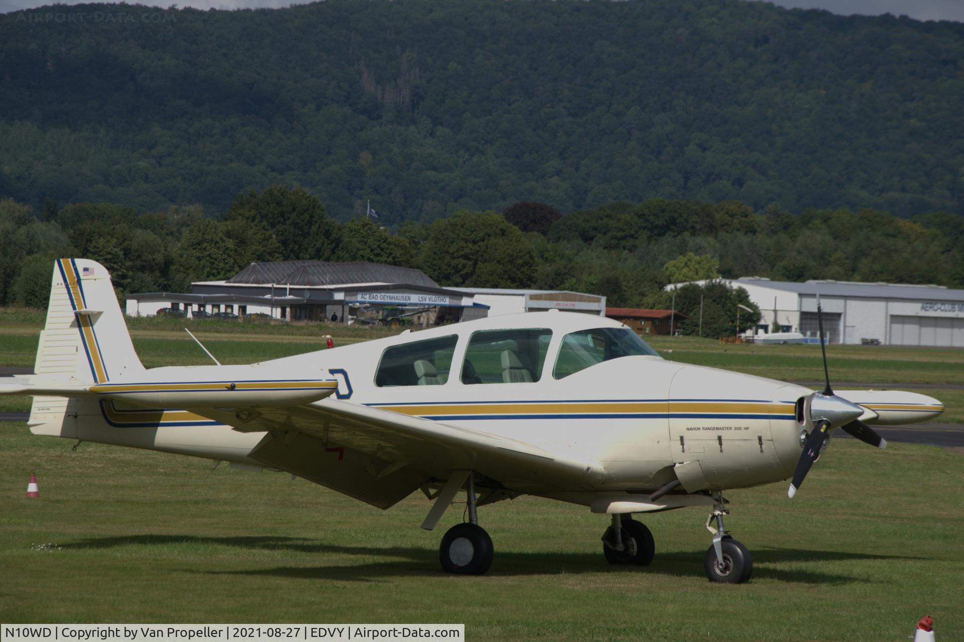 N10WD, 1964 Navion Rangemaster G C/N NAV-4-2494, Navion G Rangemaster parked at Porta Westfalica airport, Germany, 2021