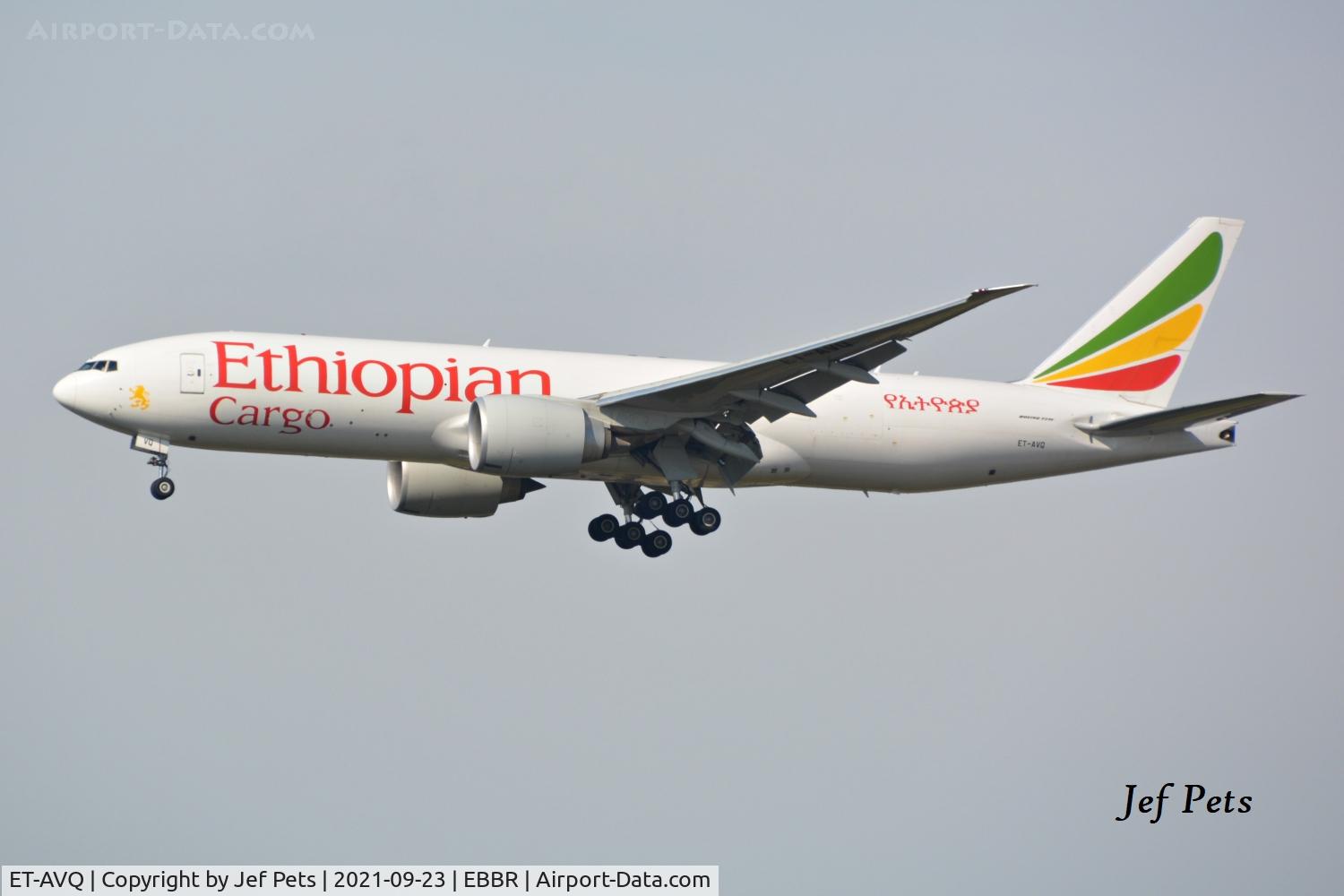 ET-AVQ, 2018 Boeing 777-F60 C/N 65398, Short final at Brussels Airport.