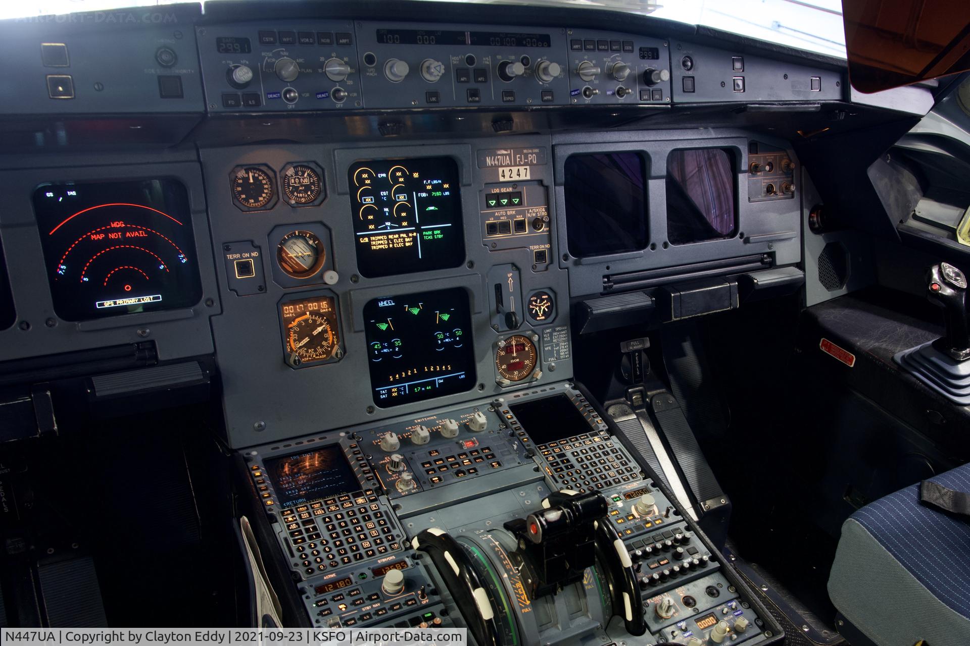 N447UA, 1998 Airbus A320-232 C/N 836, SFO 2021.
