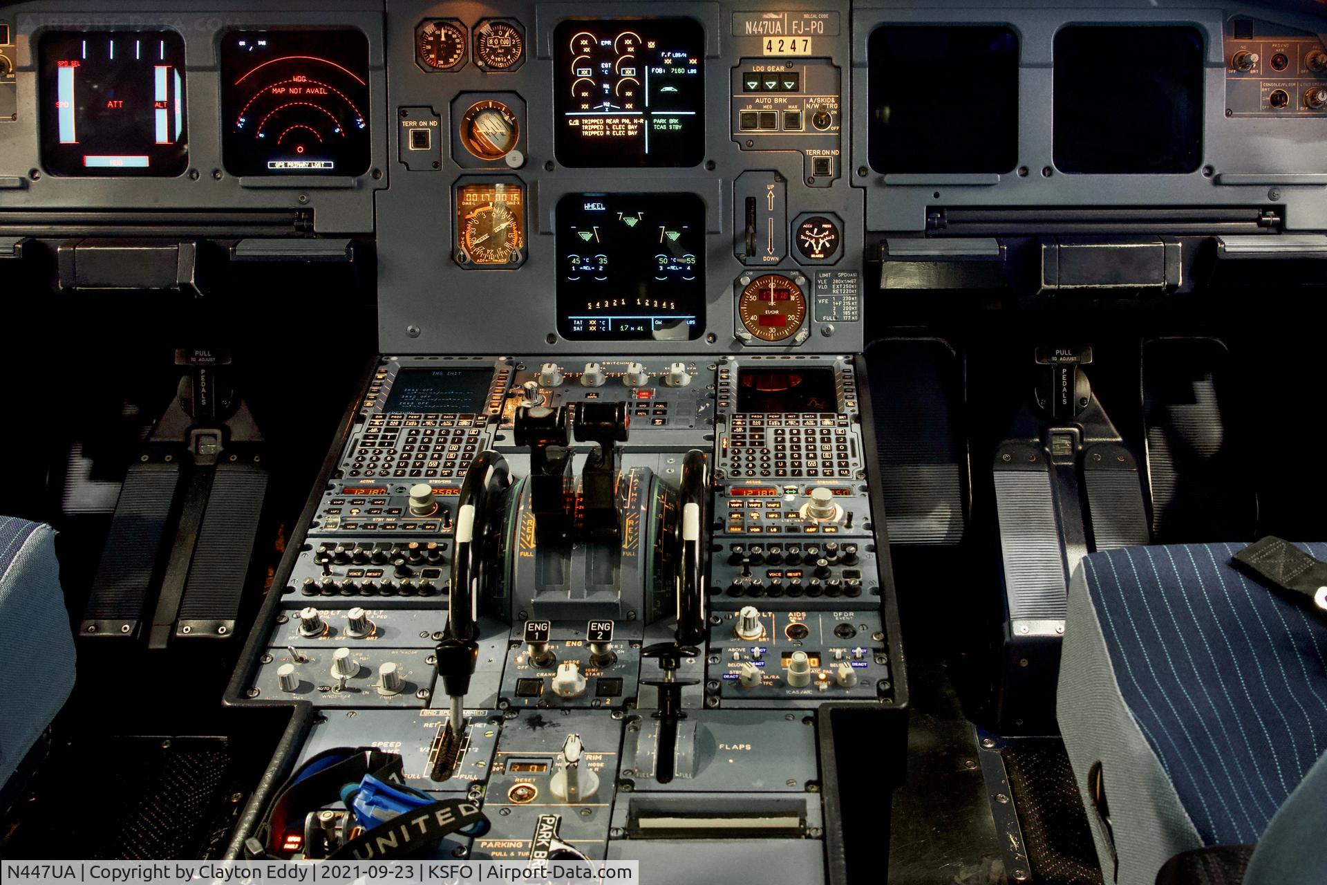 N447UA, 1998 Airbus A320-232 C/N 836, SFO 2021.
