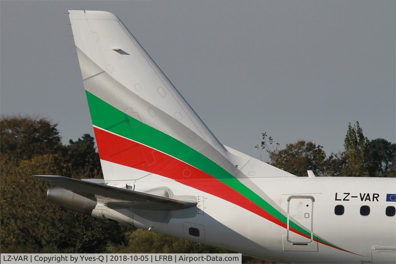 LZ-VAR, 2012 Embraer 190AR (ERJ-190-100IGW) C/N 19000496, Embraer 190AR, Tail close up view, Brest-Guipavas Airport (LFRB-BES)