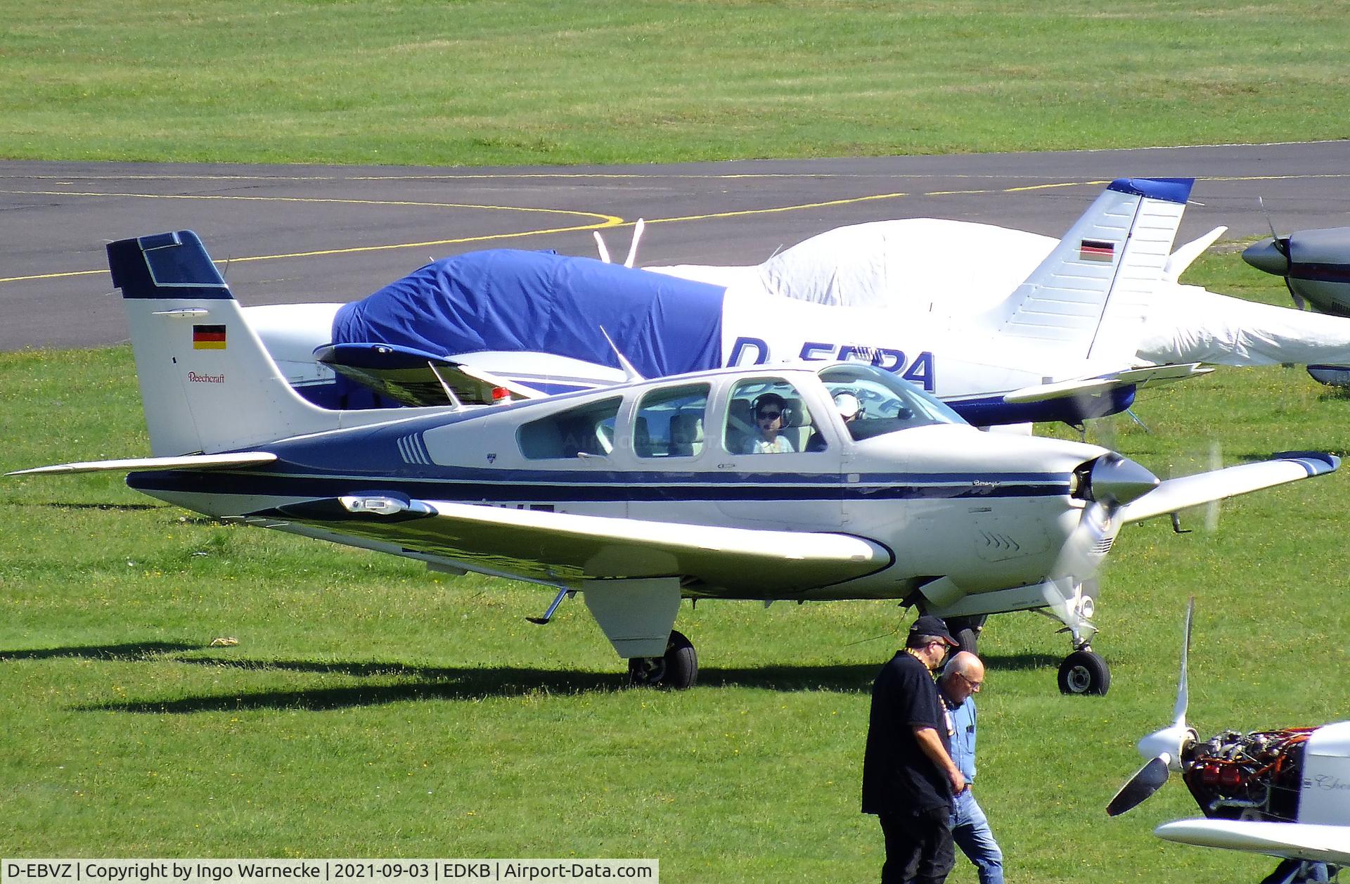 D-EBVZ, 1986 Beech F33A Bonanza C/N CE-1078, Beechcraft F33A Bonanza at Bonn-Hangelar airfield during the Grumman Fly-in 2021