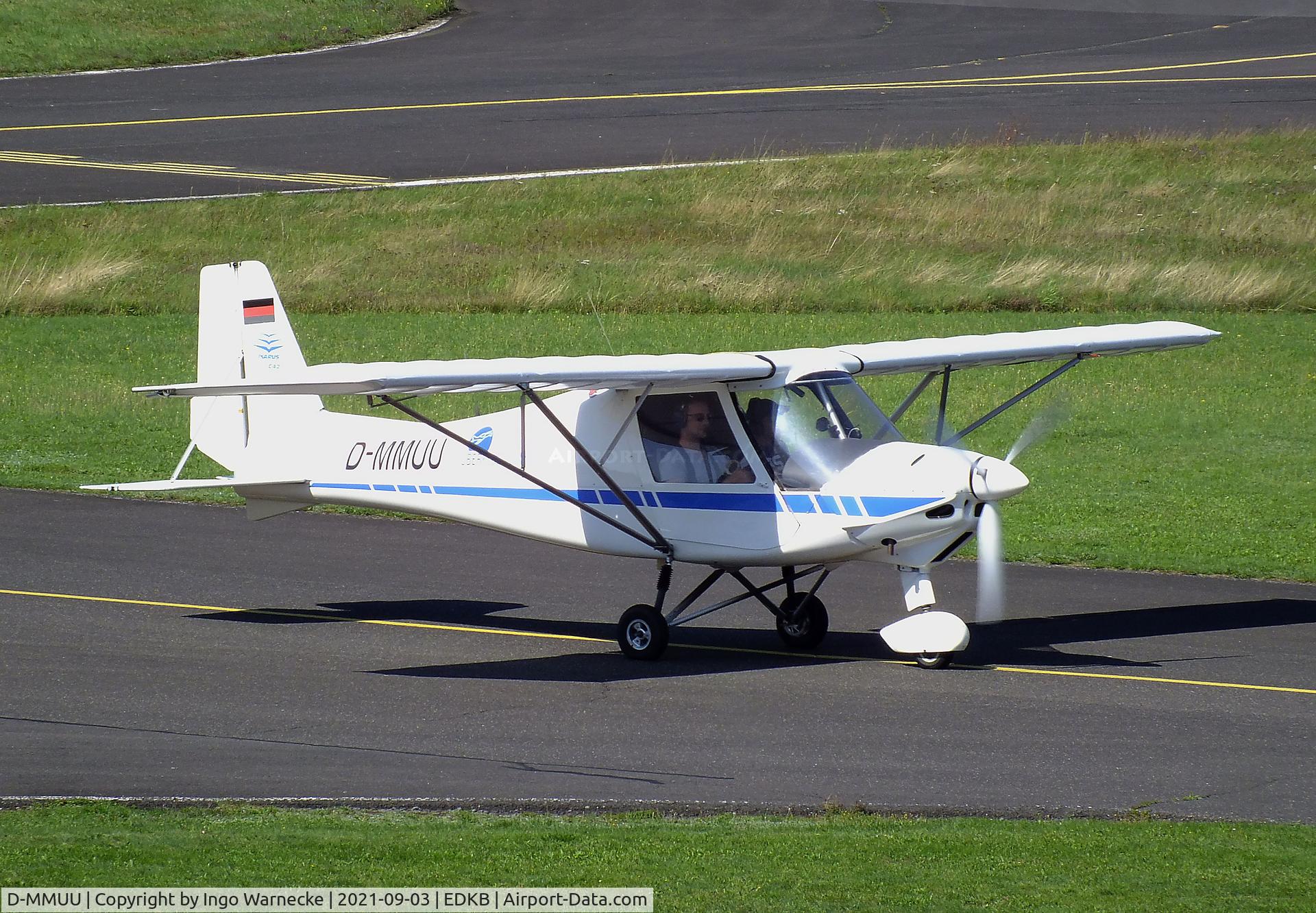 D-MMUU, 1998 Comco Ikarus C42 C/N 9801-6060, Comco Ikarus C42 at Bonn-Hangelar airfield during the Grumman Fly-in 2021