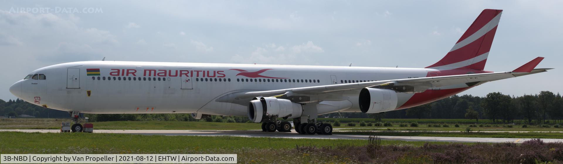 3B-NBD, 1997 Airbus A340-313 C/N 194, Air Mauritius Airbus A340-313 during engine removal before scrapping by AELS at Twente airfield, the Netherlands