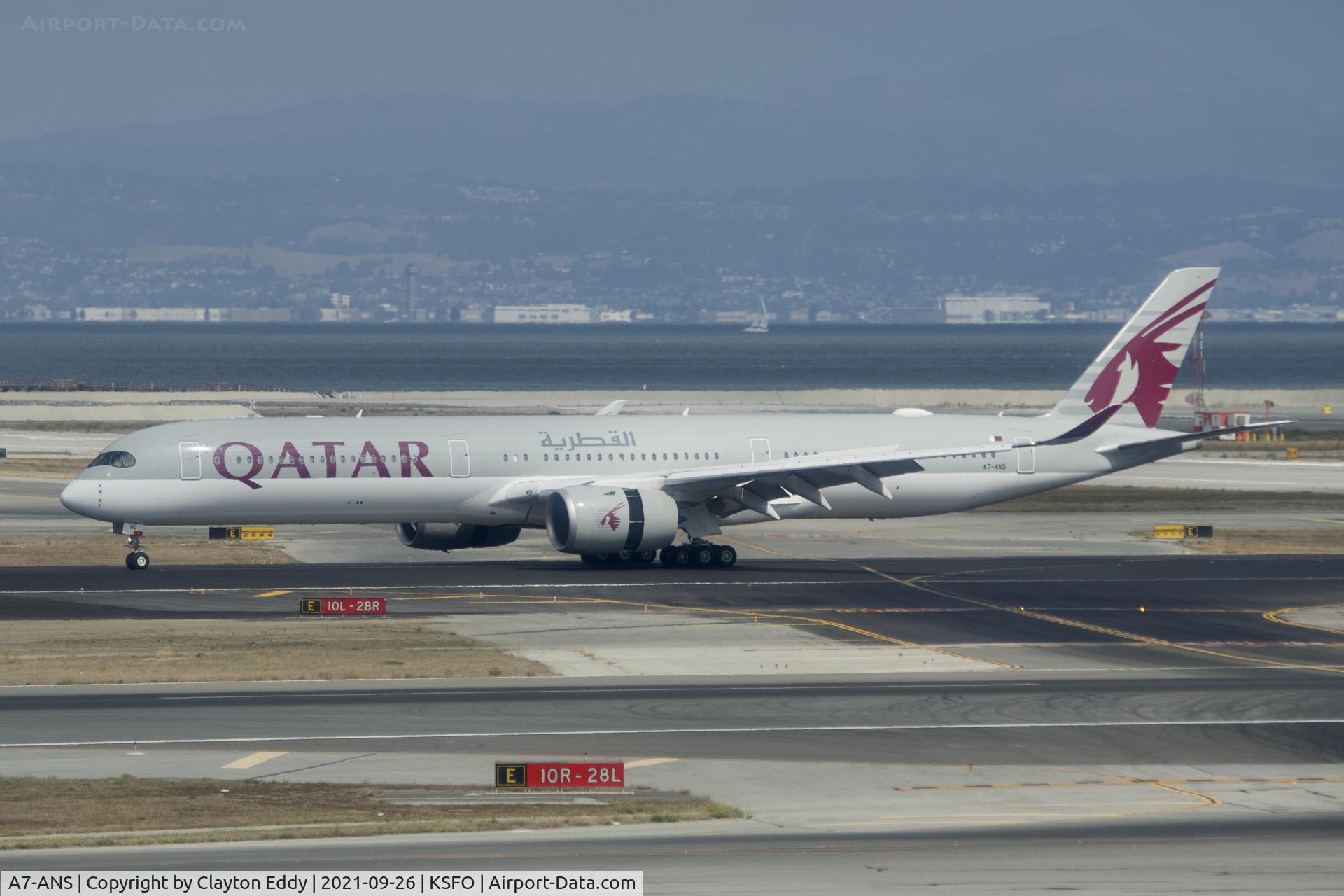 A7-ANS, 2020 Airbus A350-1041 C/N 420, Sky Terrace SFO 2021.