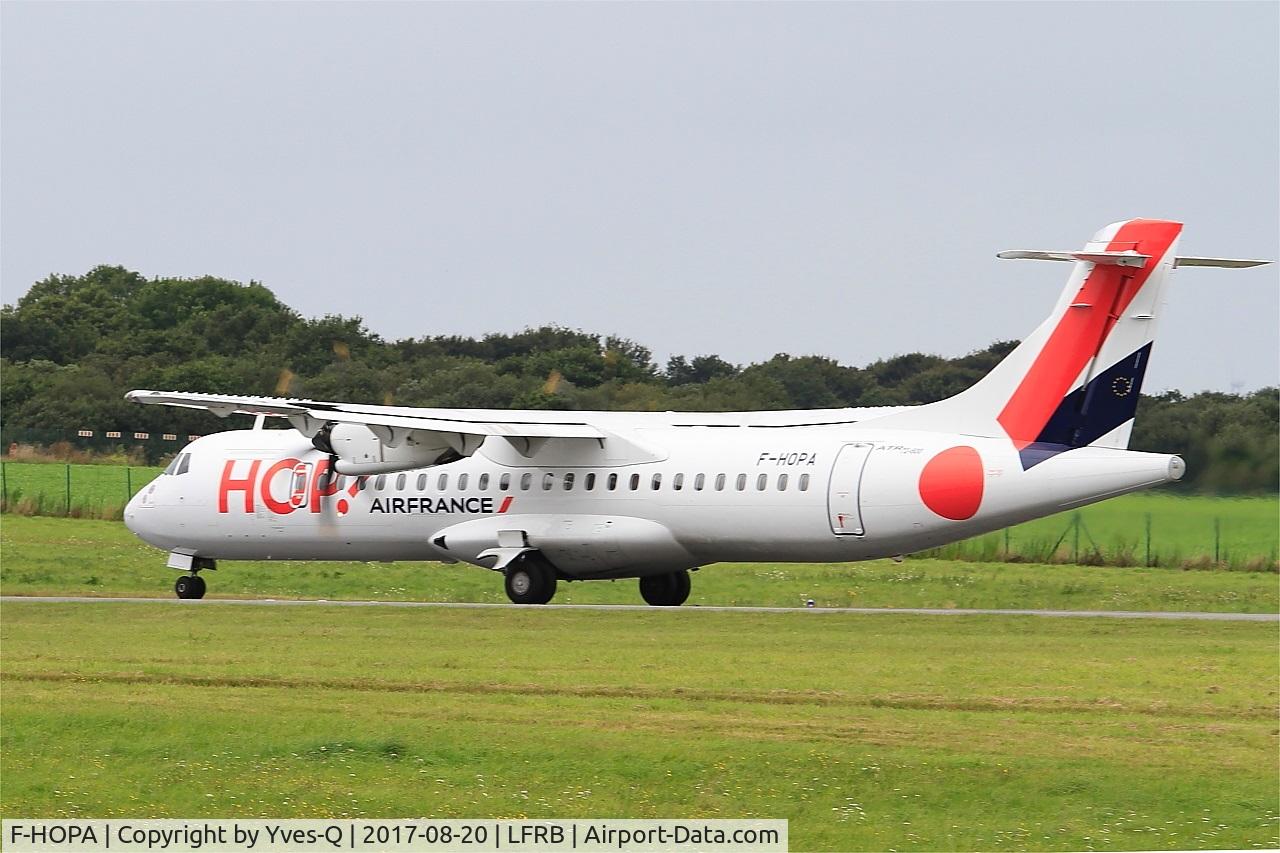 F-HOPA, 2013 ATR 72-600 C/N 1042, ATR 72-600, Take off run rwy 25L, Brest-Bretagne airport (LFRB-BES)