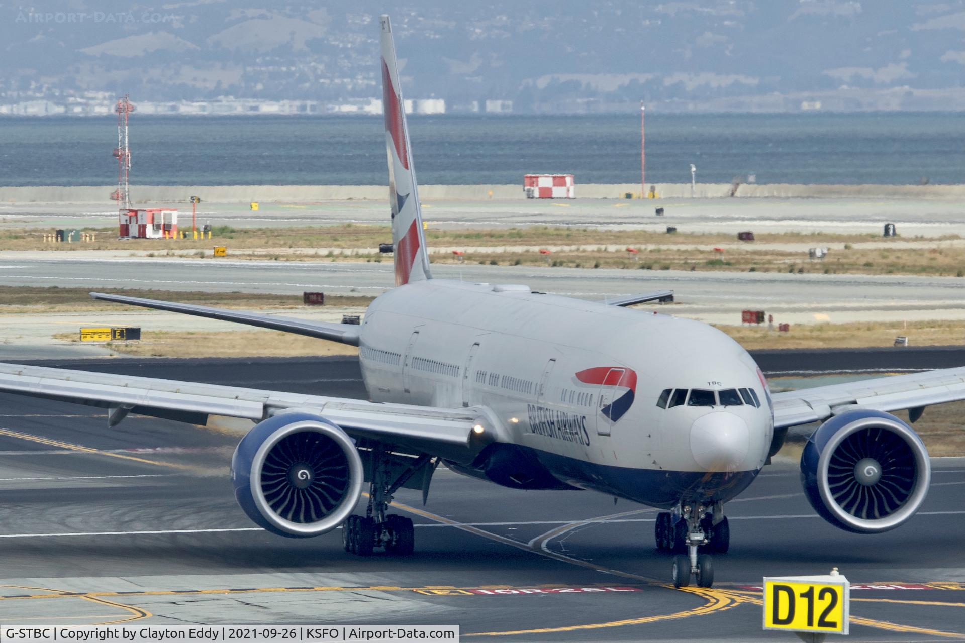 G-STBC, 2010 Boeing 777-36N/ER C/N 38287, Sky Terrace SFO 2021.