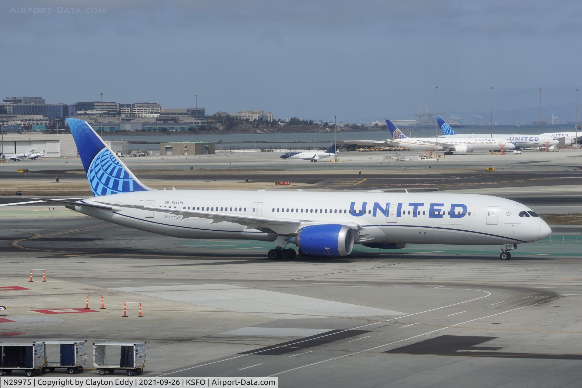 N29975, 2020 Boeing 787-9 Dreamliner C/N 66134, Sky Terrace SFO 2021.
