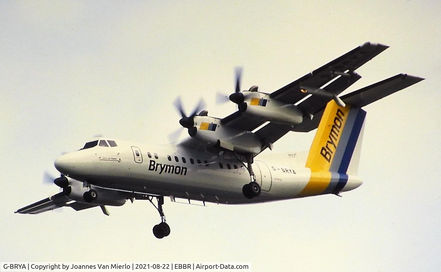 G-BRYA, 1981 De Havilland Canada DHC-7-110 Dash 7 C/N 062, Slide scan