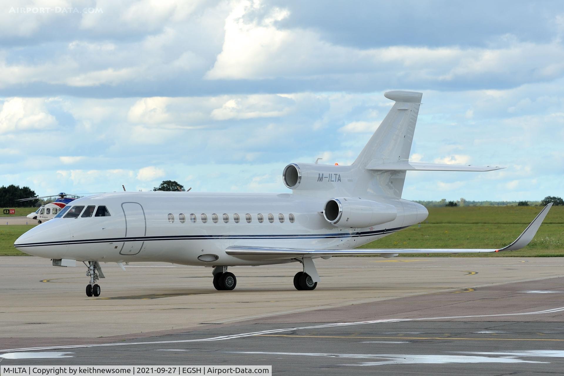 M-ILTA, 2017 Dassault Falcon 900LX C/N 306, Arriving at Norwich.