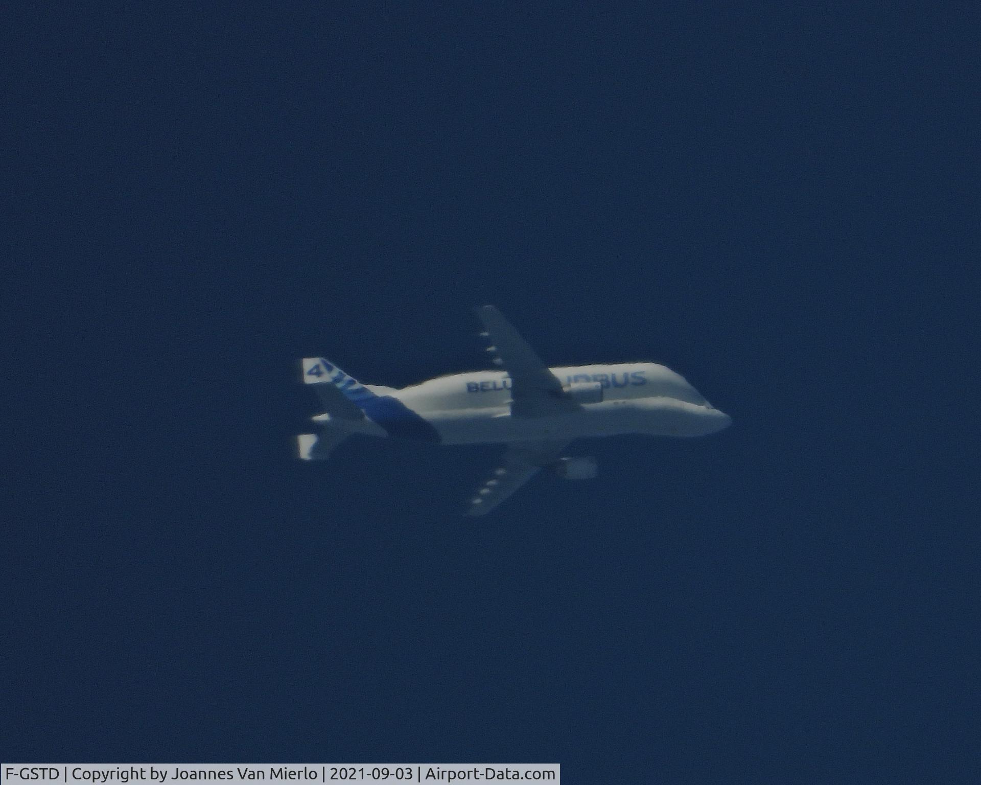 F-GSTD, 1998 Airbus A300B4-608ST Beluga C/N 776, Over Ghent, belgium