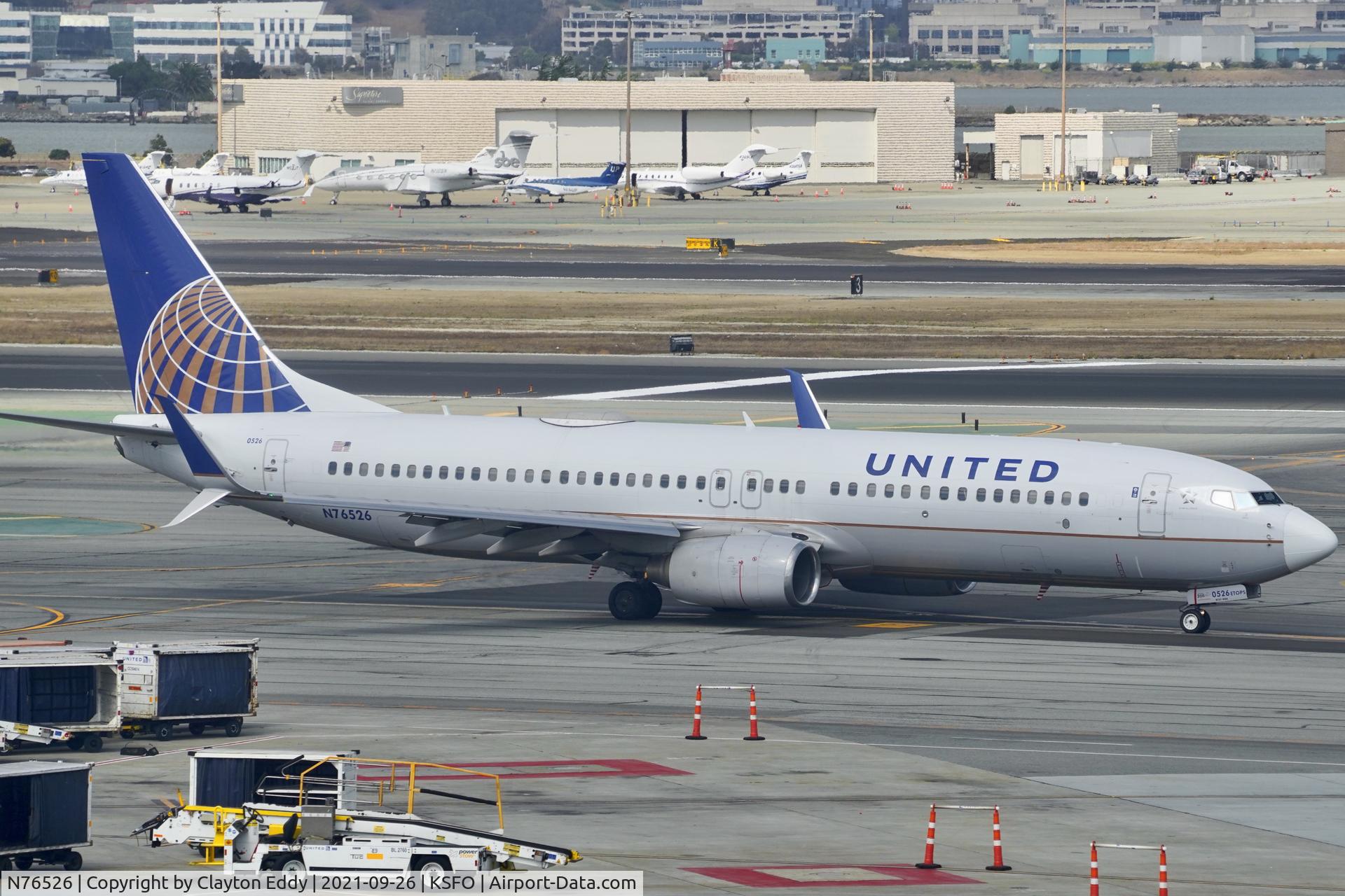 N76526, 2010 Boeing 737-824 C/N 38700, Sky Terrace SFO 2021.