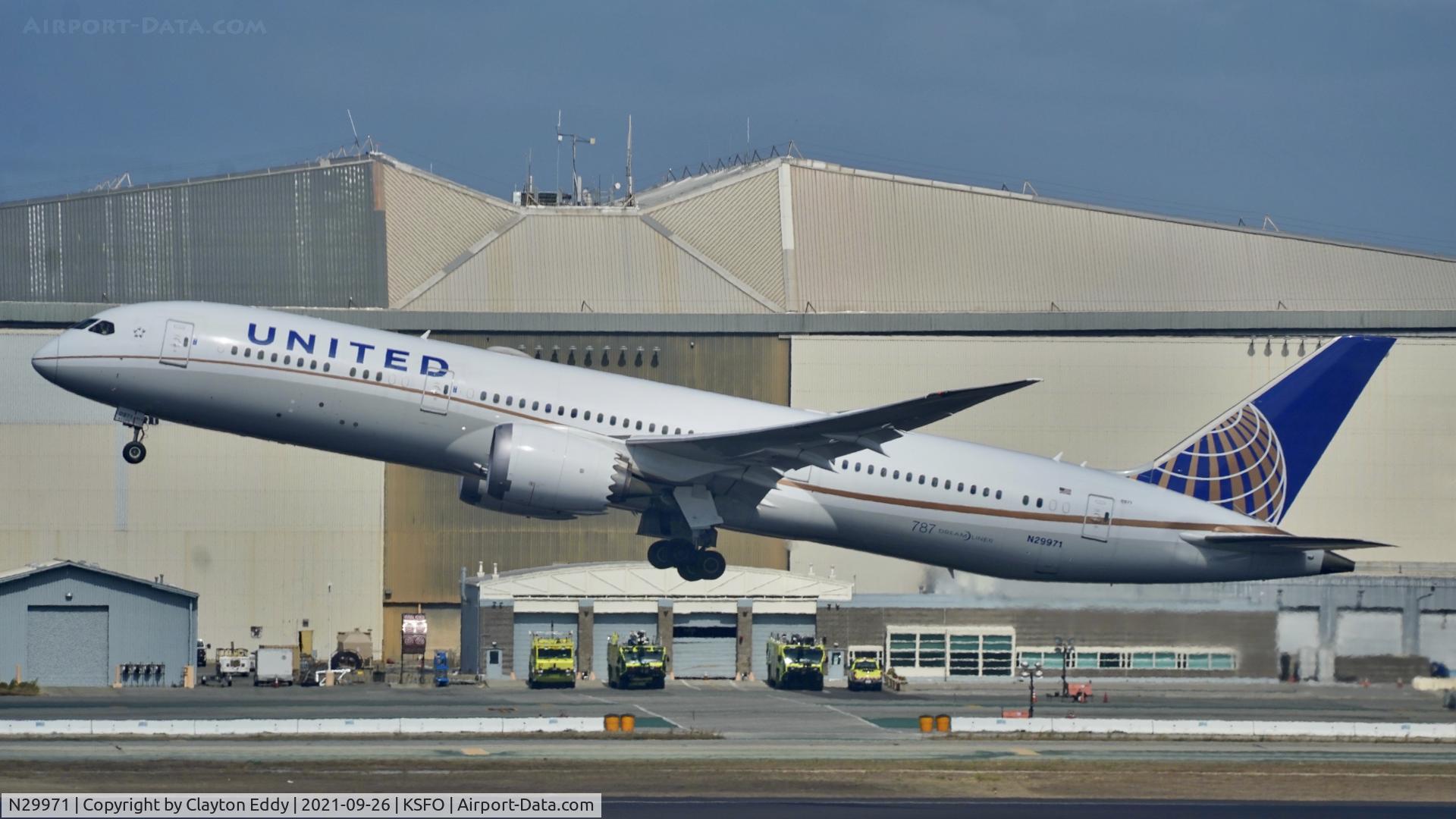 N29971, 2017 Boeing 787-9 Dreamliner Dreamliner C/N 60147, Sky Terrace SFO 2021.