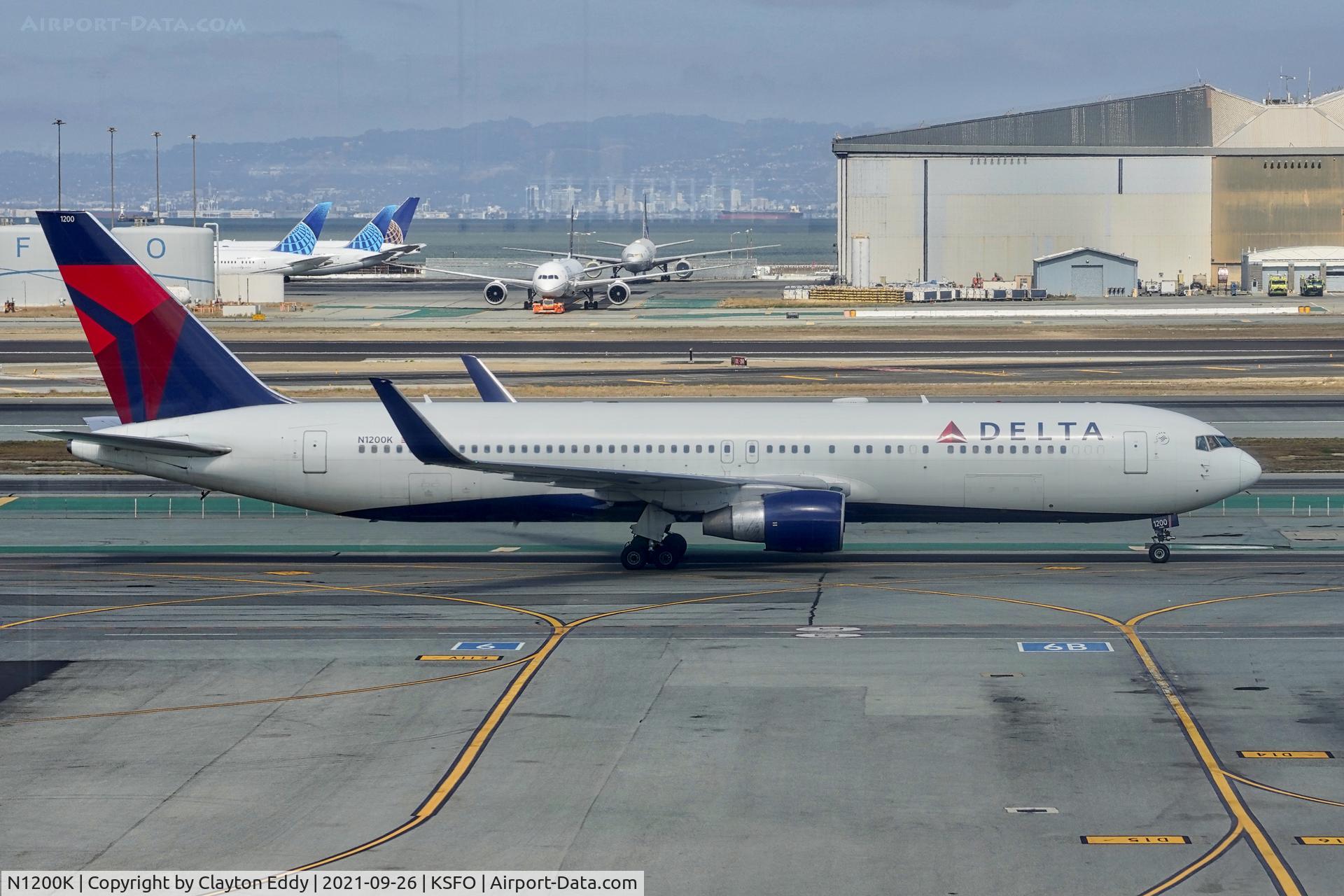N1200K, 1998 Boeing 767-332 C/N 28457, Sky Terrace SFO 2021.