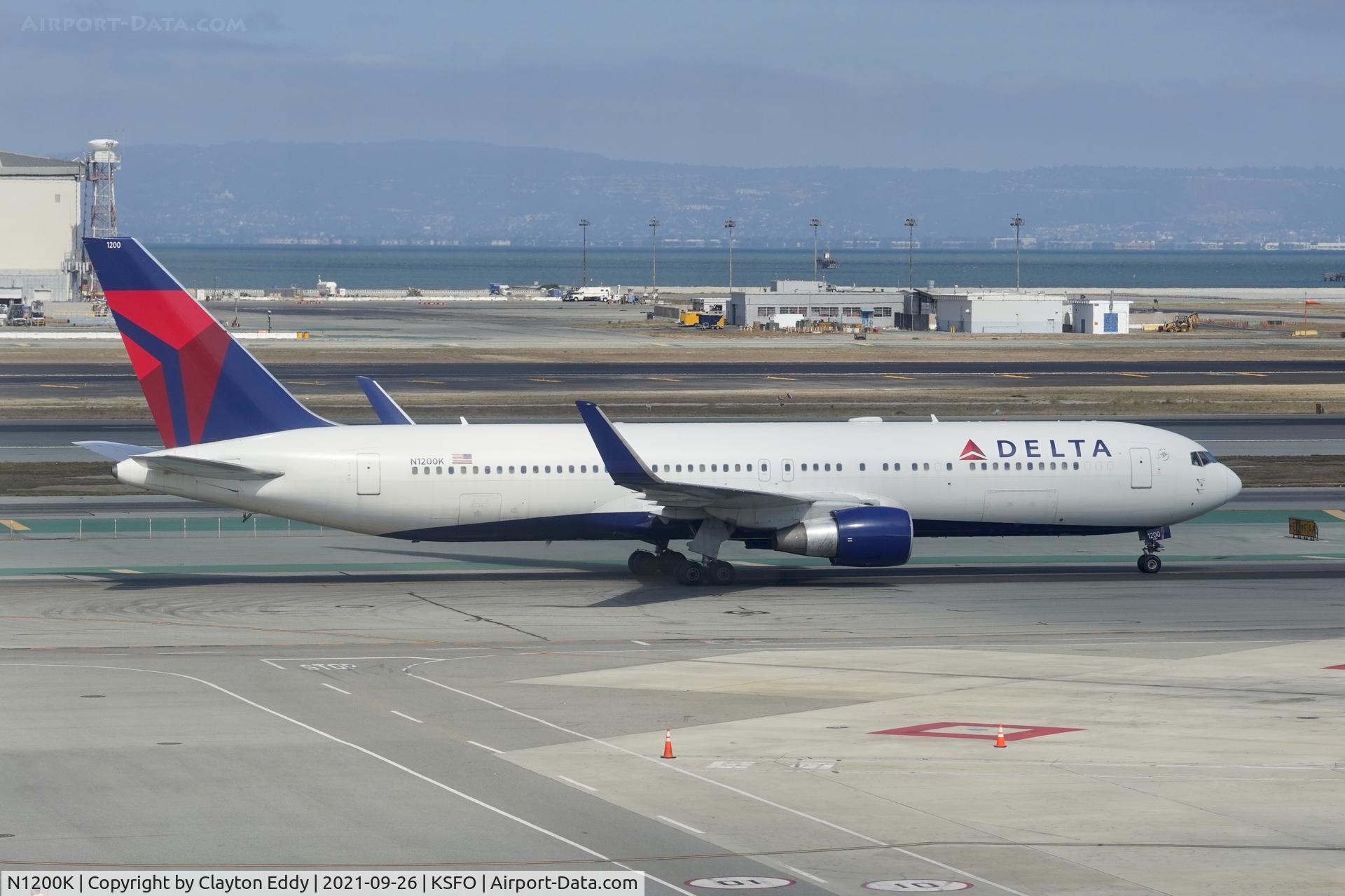 N1200K, 1998 Boeing 767-332 C/N 28457, Sky Terrace SFO 2021.