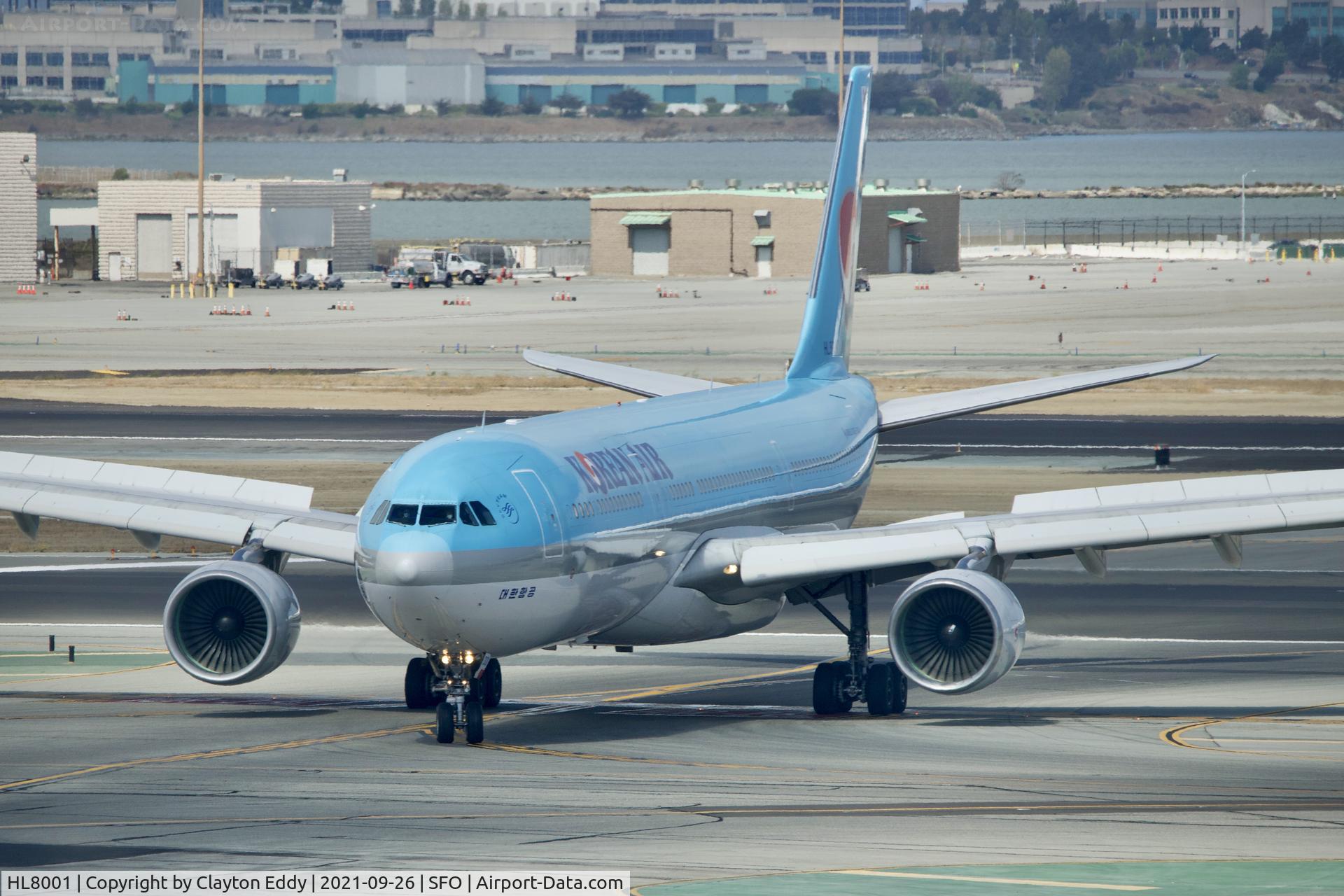 HL8001, 2014 Airbus A330-323 C/N 1556, Sky Terrace SFO 2021.