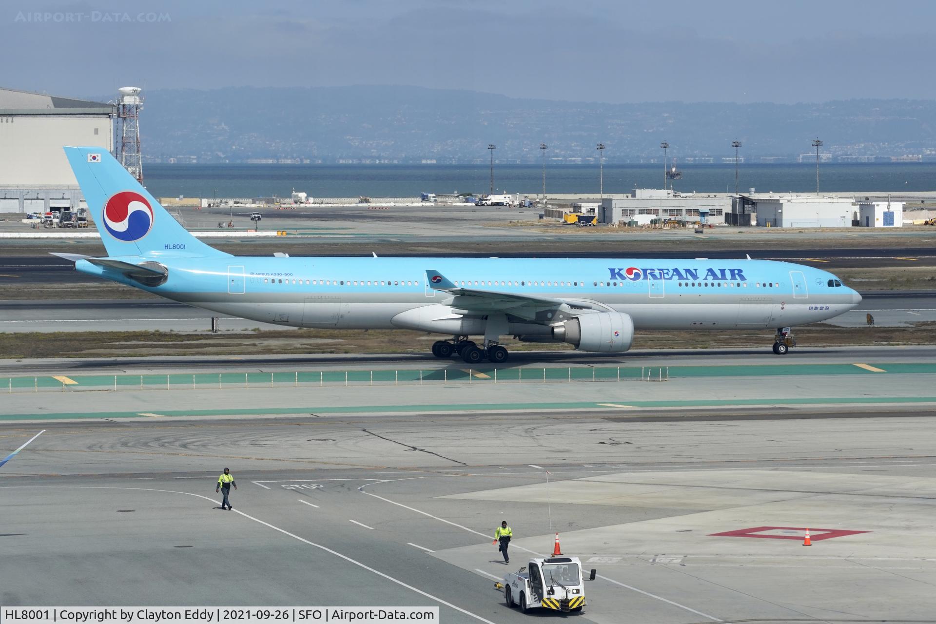 HL8001, 2014 Airbus A330-323 C/N 1556, Sky Terrace SFO 2021.