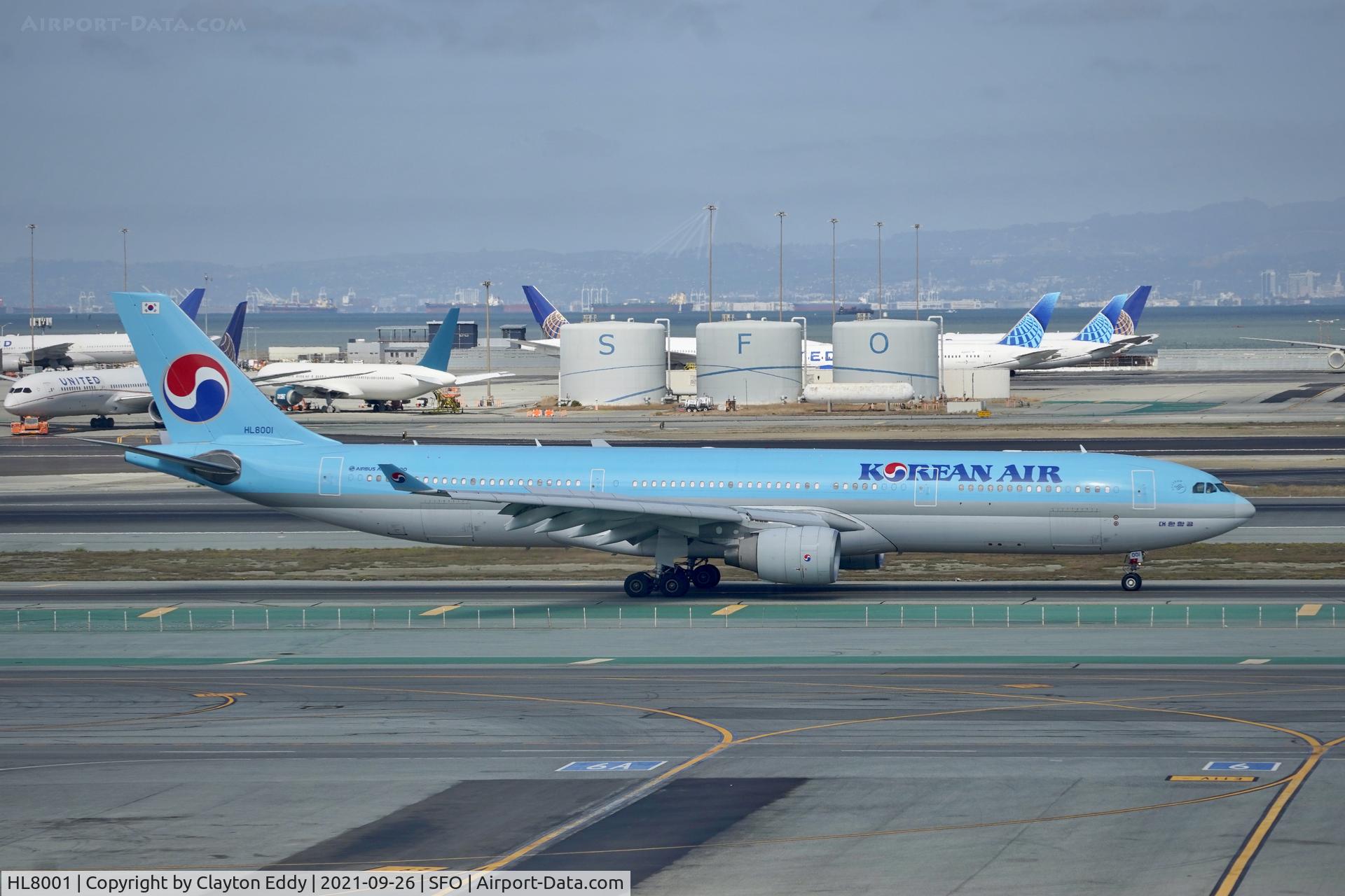 HL8001, 2014 Airbus A330-323 C/N 1556, Sky Terrace SFO 2021.