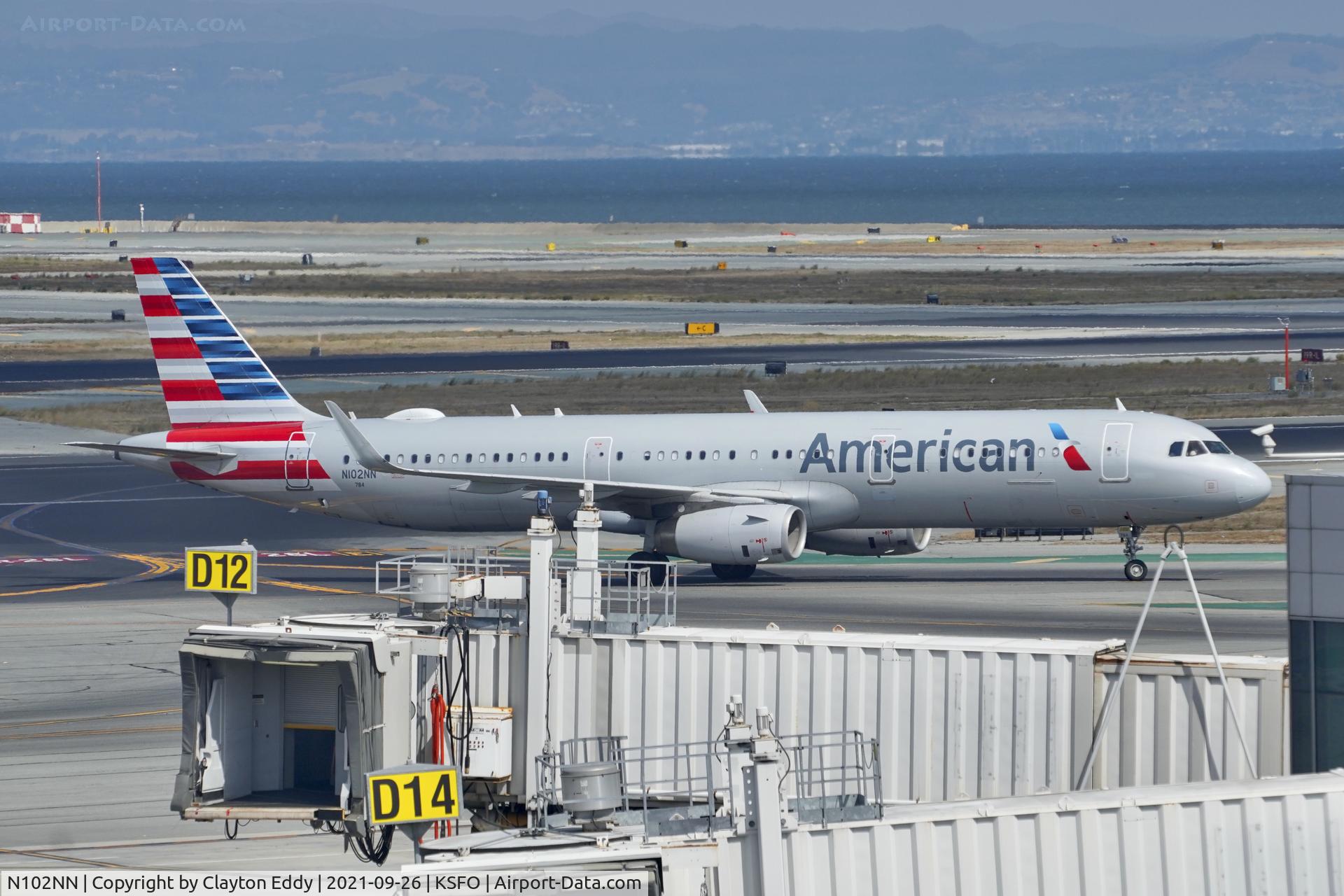 N102NN, 2013 Airbus A321-231 C/N 5860, Sky Terrace SFO 2021.