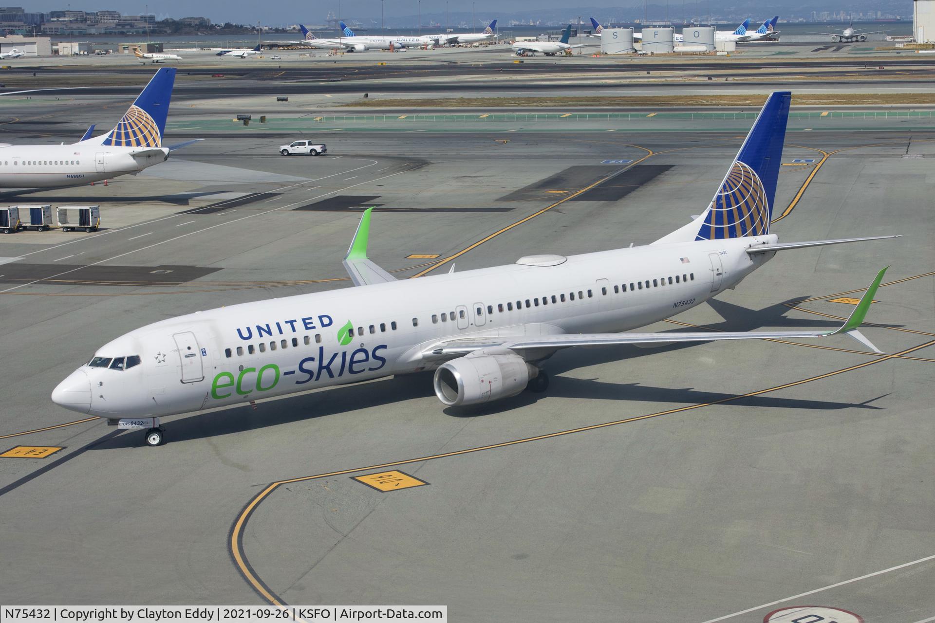 N75432, 2009 Boeing 737-924/ER C/N 32835, Sky Terrace SFO 2021.