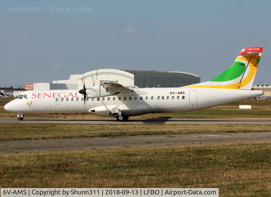6V-AMS, 2017 ATR 72-600 C/N 1447, Come back to LFBO for repair @LFBF