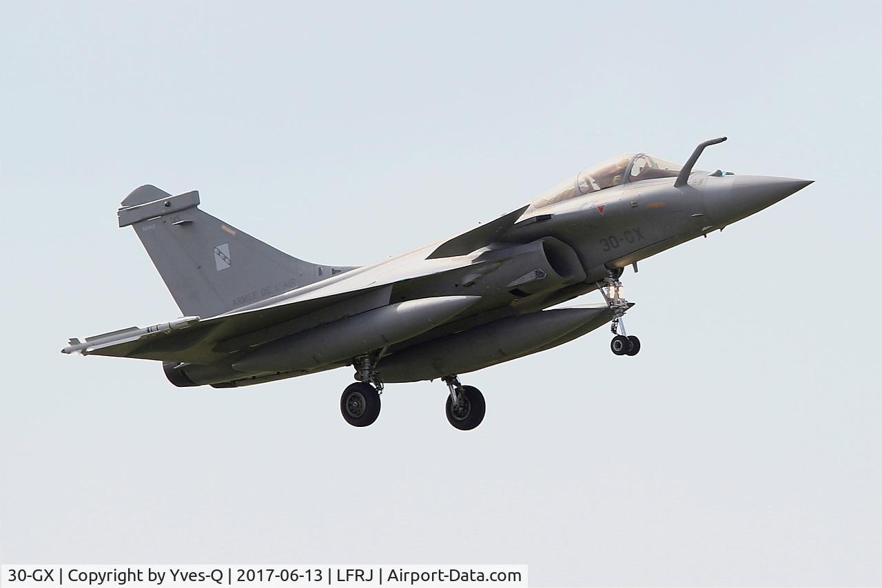 30-GX, 2014 Dassault Rafale C C/N 145, Dassault Rafale C, On final rwy 08, Landivisiau Naval Air Base (LFRJ) Tiger Meet 2017