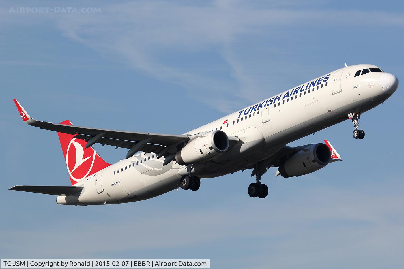 TC-JSM, 2013 Airbus A321-231 C/N 5689, at bru
