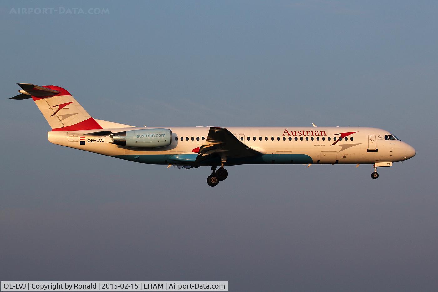 OE-LVJ, 1991 Fokker 100 (F-28-0100) C/N 11359, at spl