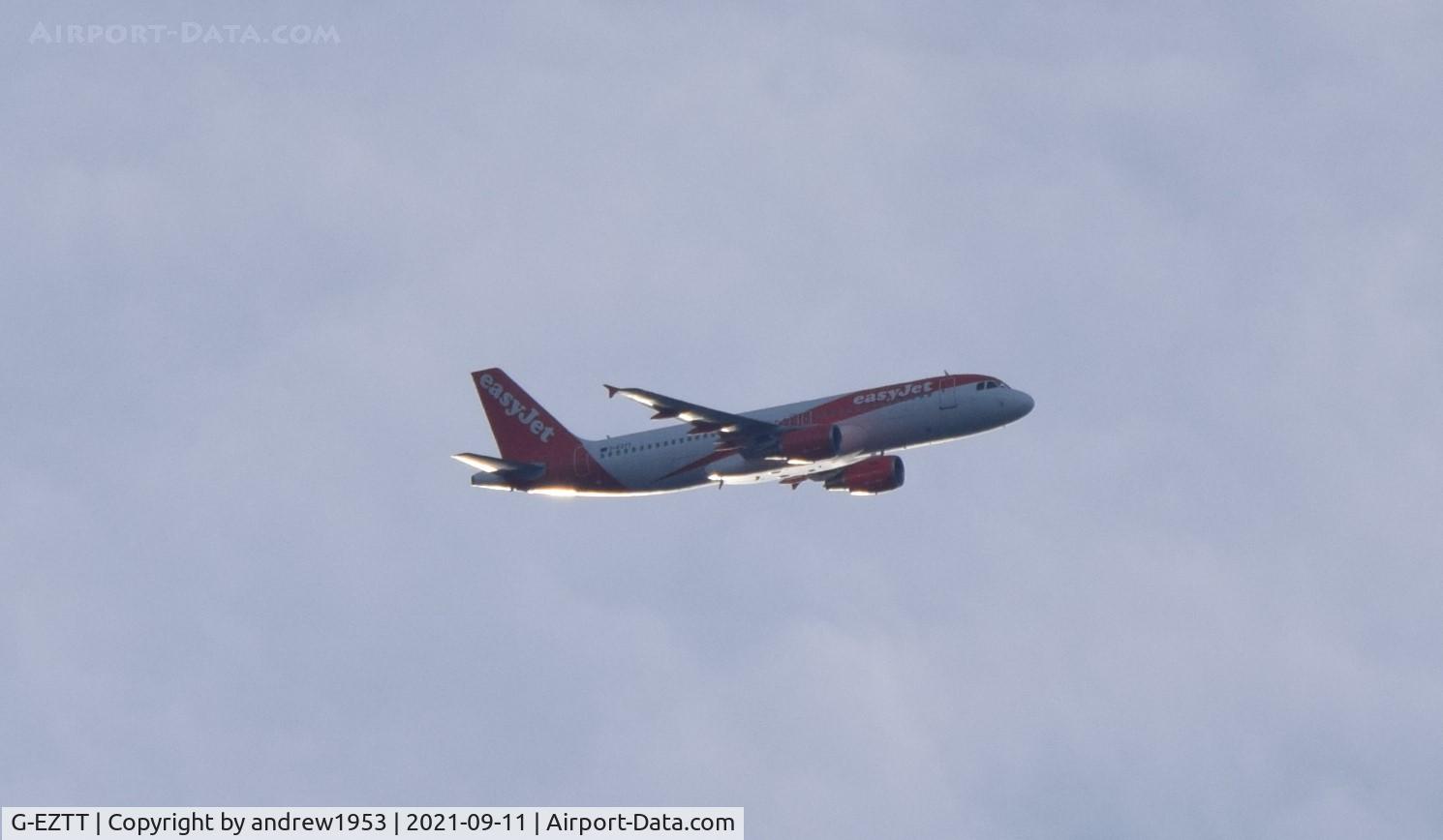 G-EZTT, 2010 Airbus A320-214 C/N 4219, G-EXTT over the Bristol Channel.